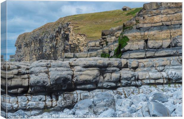 The Cliffs at Cwm Nash Canvas Print by Nick Jenkins