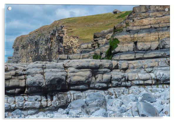 The Cliffs at Cwm Nash Acrylic by Nick Jenkins