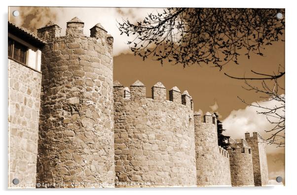 Towers of castle Avila Acrylic by Igor Krylov