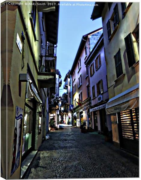 The Streets of Stresa           Canvas Print by Andy Smith