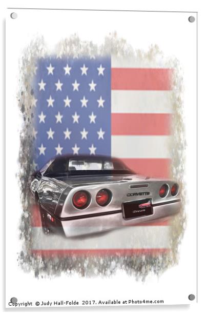 American Dream Machine Acrylic by Judy Hall-Folde