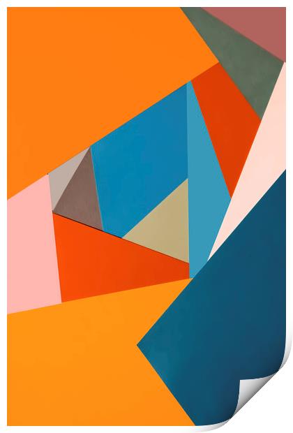 Abstract colorful paper pattern Print by Larisa Siverina