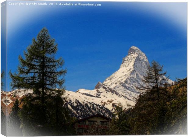 The Matterhorn           Canvas Print by Andy Smith