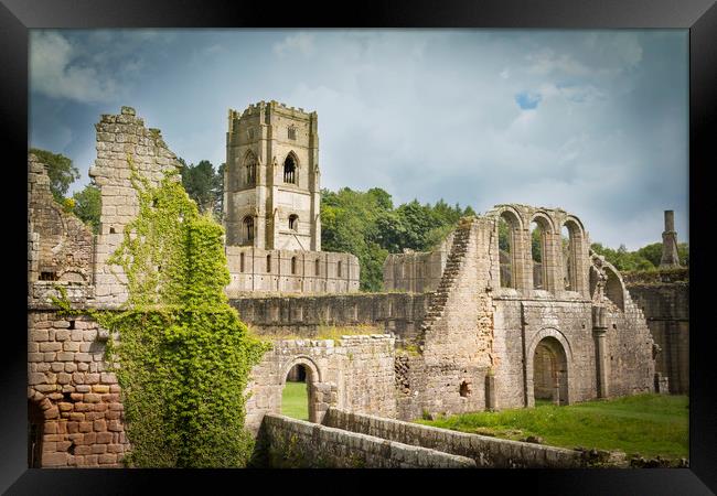 Fountains Abbey  Framed Print by chris smith