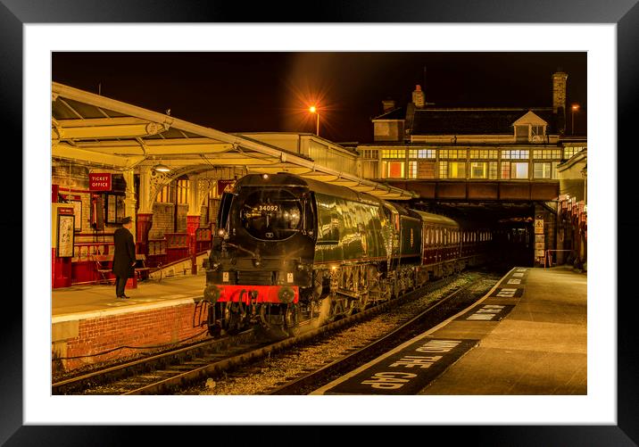 34092 'City of Wells' at Keighley Framed Mounted Print by David Oxtaby  ARPS