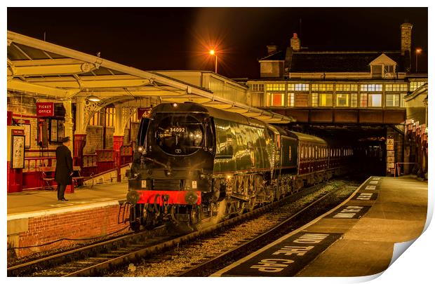 34092 'City of Wells' at Keighley Print by David Oxtaby  ARPS