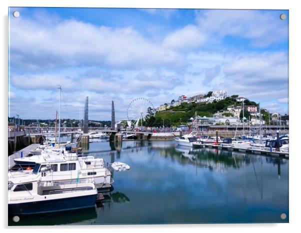 Magnificent Torquay Harbour Acrylic by Beryl Curran