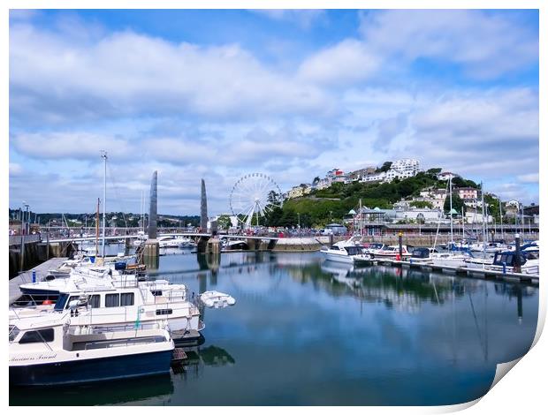 Magnificent Torquay Harbour Print by Beryl Curran