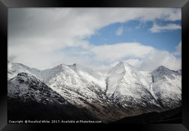 Five Sisters of Kintail Framed Print by Rosalind White