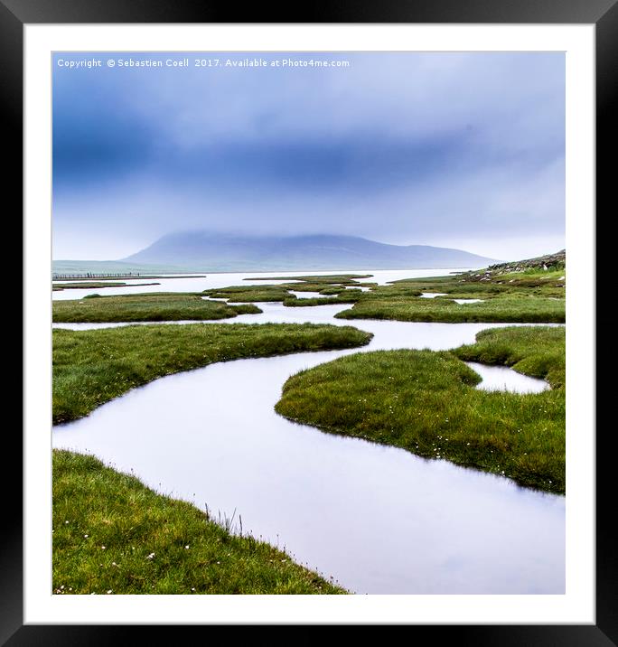 The Rodel marsh on the Isle of Harris on the Scott Framed Mounted Print by Sebastien Coell