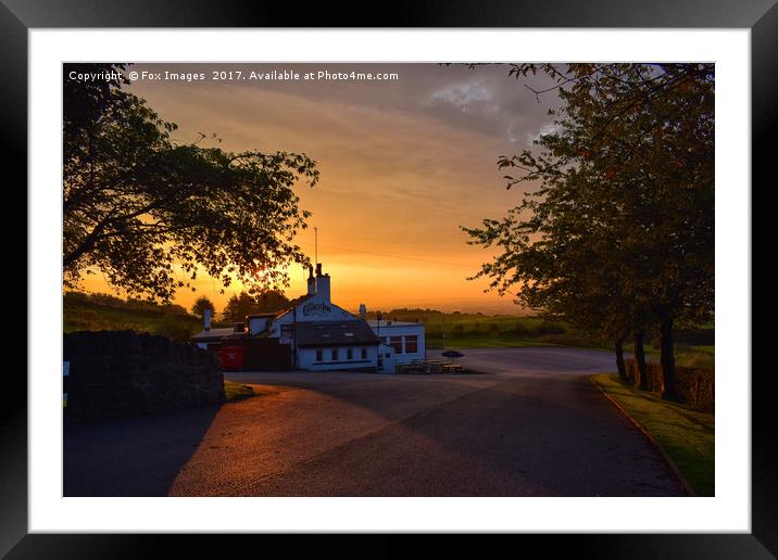 The Iconic Birtle Church Inn Framed Mounted Print by Derrick Fox Lomax