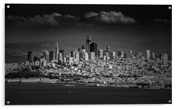 Moody Black and White photo of San Francisco Calif Acrylic by Steve Heap