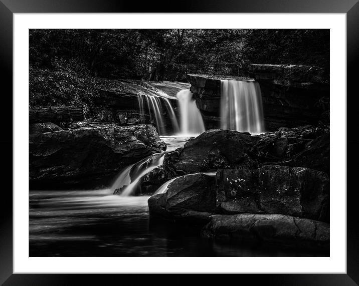 Waterfall on Deckers Creek near Masontown WV Framed Mounted Print by Steve Heap