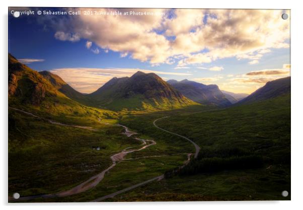 Glencoe on the Scottish highlands Acrylic by Sebastien Coell