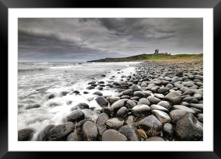 Dunstanburgh Castle   Framed Mounted Print by chris smith