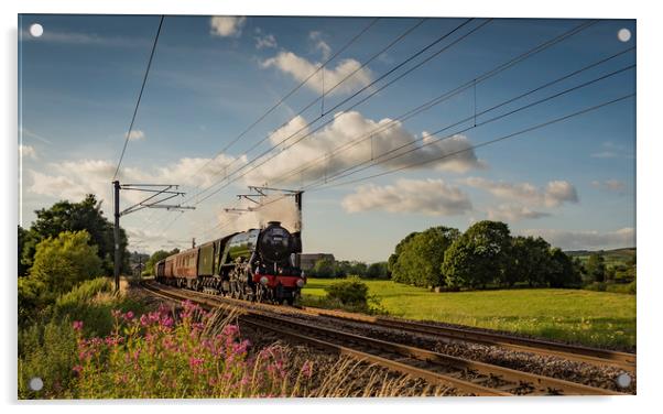 Flying Scotsman  heading to York Acrylic by David Oxtaby  ARPS