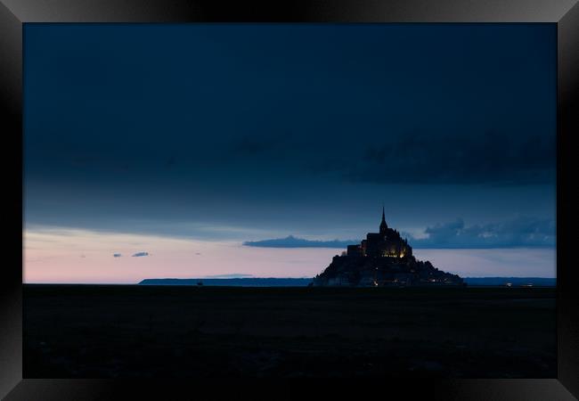 Mont St Michel at night Framed Print by Gary Finnigan