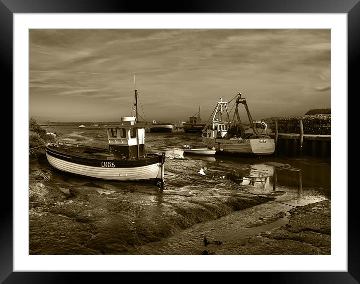 Brancaster Staithe Creek at Low Tide Framed Mounted Print by Paul Macro