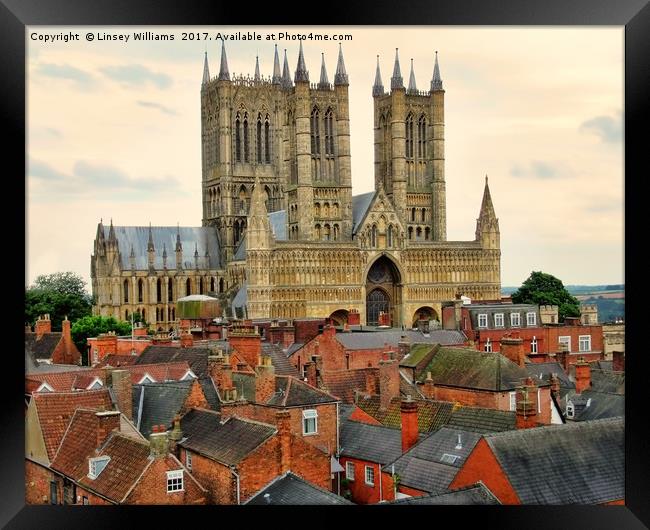 Lincoln Cathedral Framed Print by Linsey Williams