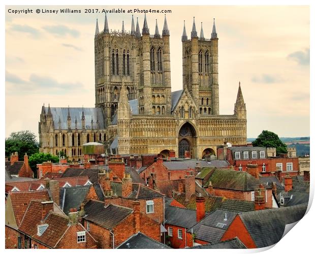 Lincoln Cathedral Print by Linsey Williams