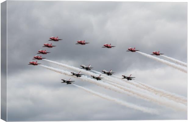 Red Arrows and Thunderbirds Canvas Print by J Biggadike