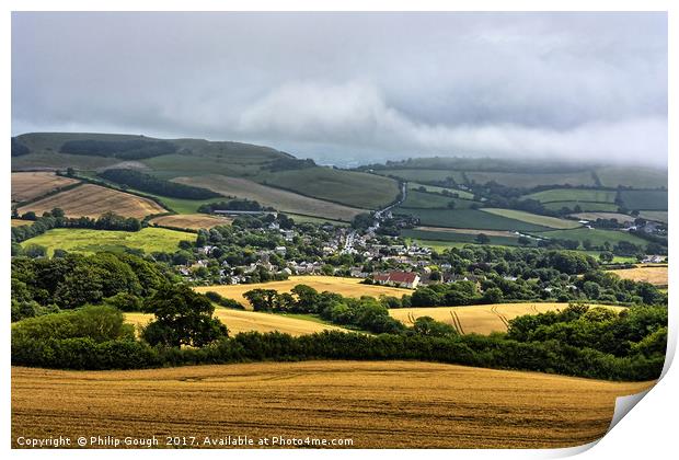 Chideock Village in Dorset Print by Philip Gough