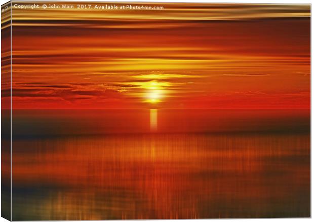 Irish Sea Sunset Canvas Print by John Wain