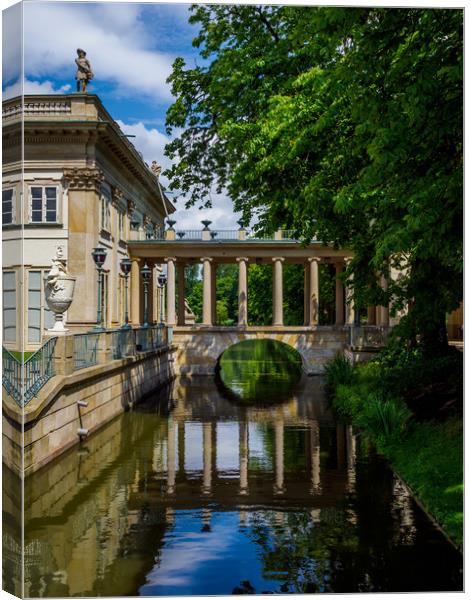 Palace on the Isle, Warsaw, Poland Canvas Print by Mark Llewellyn