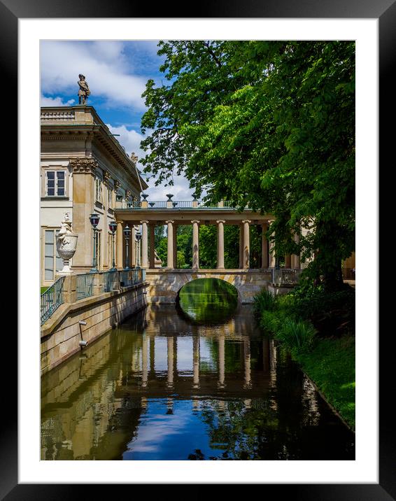Palace on the Isle, Warsaw, Poland Framed Mounted Print by Mark Llewellyn