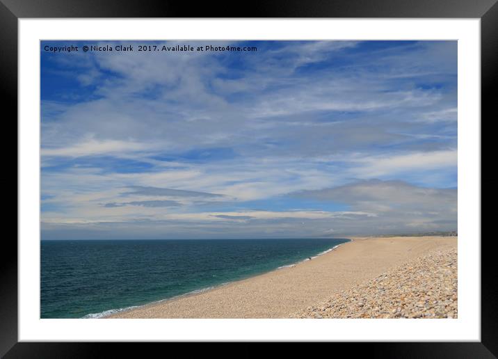 Chesil Beach In July Framed Mounted Print by Nicola Clark
