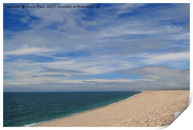 Chesil Beach In July Print by Nicola Clark