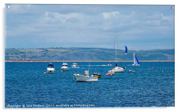 The Isle of Portland Harbour Acrylic by Jane Metters