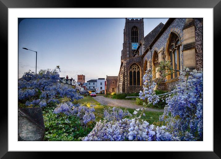 St Giles - Wisteria in Bloom Framed Mounted Print by Rus Ki