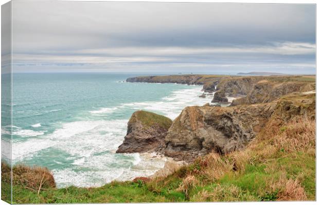 Bedruthan Steps  Canvas Print by chris smith