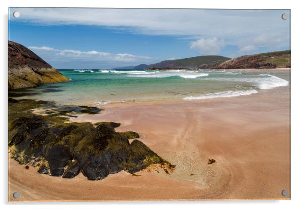 Sandwood Bay  Scotland Acrylic by Derek Beattie