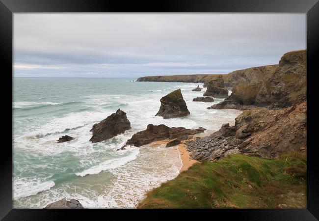 Bedruthan Steps  Framed Print by chris smith