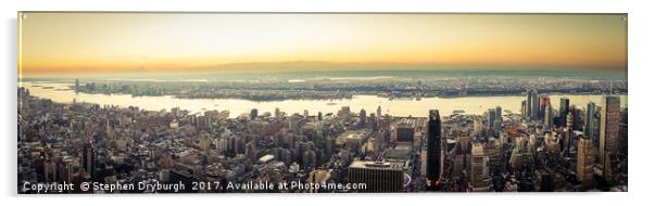 NYC Horizon Acrylic by Stephen Dryburgh