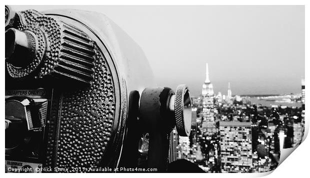 New York Skyline - Empire State Building Print by Nick Stone