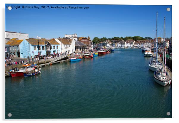 Weymouth Old Harbour Acrylic by Chris Day