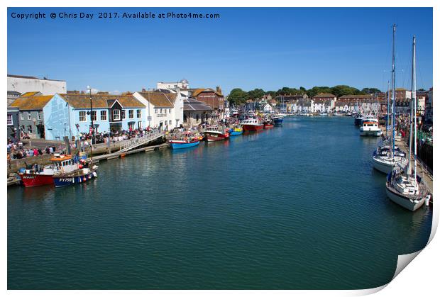 Weymouth Old Harbour Print by Chris Day