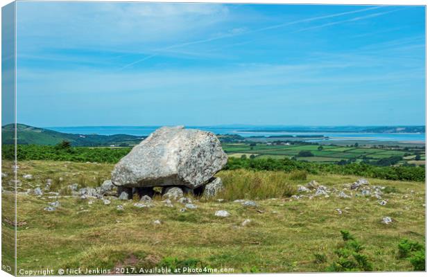 Arthur's Stone Burial Chamber Gower south Wales Canvas Print by Nick Jenkins