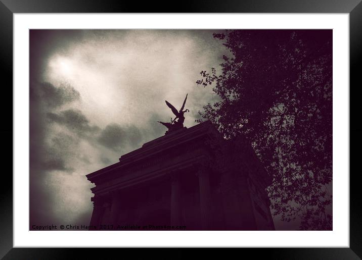 Angel of Peace, Wellington Arch Framed Mounted Print by Chris Harris