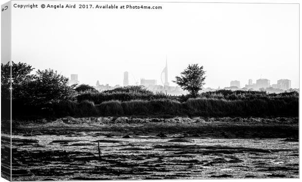 View from Hayling. Canvas Print by Angela Aird