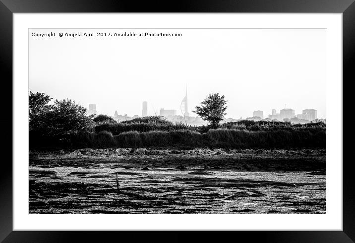 View from Hayling. Framed Mounted Print by Angela Aird