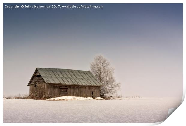 Foggy Morning On The Fields Print by Jukka Heinovirta