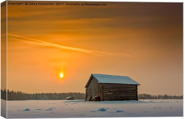 Cold Winter Sunrise Canvas Print by Jukka Heinovirta