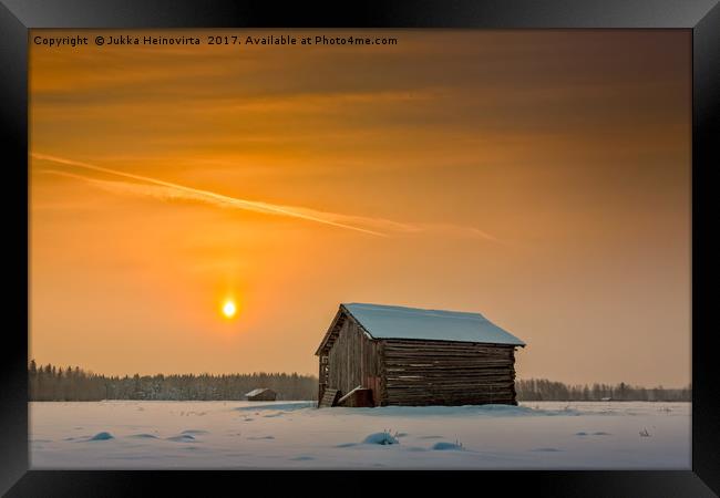 Cold Winter Sunrise Framed Print by Jukka Heinovirta