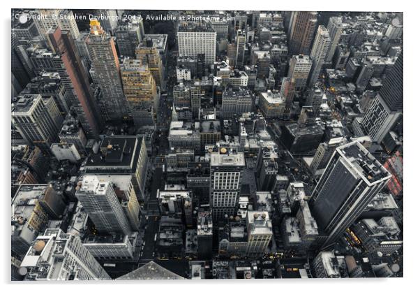 NYC Skyline Acrylic by Stephen Dryburgh