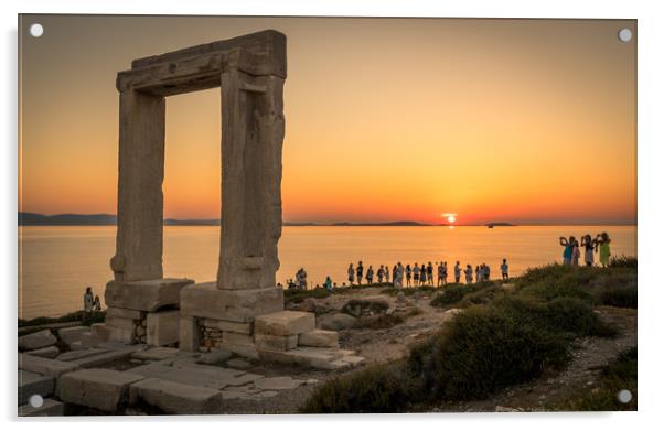 Sun Worship in Naxos Acrylic by Naylor's Photography