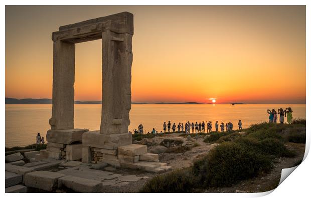 Sun Worship in Naxos Print by Naylor's Photography